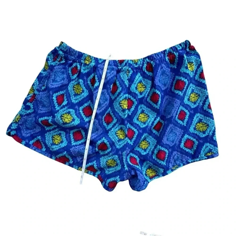 Cotton On Blue Low Rise Pajama Shorts Boho Print Beachy Pool Cover up - Picture 7 of 7